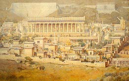 "O templo de Delfos (reconstrução)"